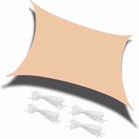 Wakeshome - Toldo De Lona Cuadrada Vela Para Sombra Parasol Rectangular Permeable 5X5M