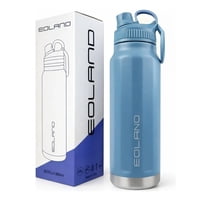 Eoland - Termo 800Ml Acero Inoxidable Botella Agua Termica Liquido Azul Acero