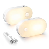 Sensor De Movimiento Adhesivo Recargable Night Light Lyridz, Paquete De 2