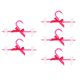 thumbnail image 3 of Percha de plástico con 5 perlas de imitación perlas percha con 2 clips rojo, 3 of 6