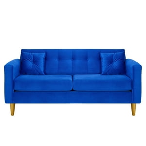 Bodevir - Sofa New Retro 3C Felpa 01 Azul Rey
