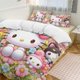 thumbnail image 1 of Flower Hello Kitty Comforter Set Soft 3 Pcs Twin Bedding Sets Thicken for All Season, 1 of 5