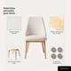 thumbnail image 4 of Silla Comedor Lena Madera Asiento Acolchado Poliéster Beige, 4 of 9