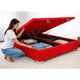 thumbnail image 4 of Base Cama Baúl 2 Plazas FELPA Rojo LORE | Diseño Premium + Gran Almacenaje, 4 of 4