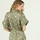 thumbnail image 3 of Bata de Mujer Mini Satin Verde Estampado, 3 of 5