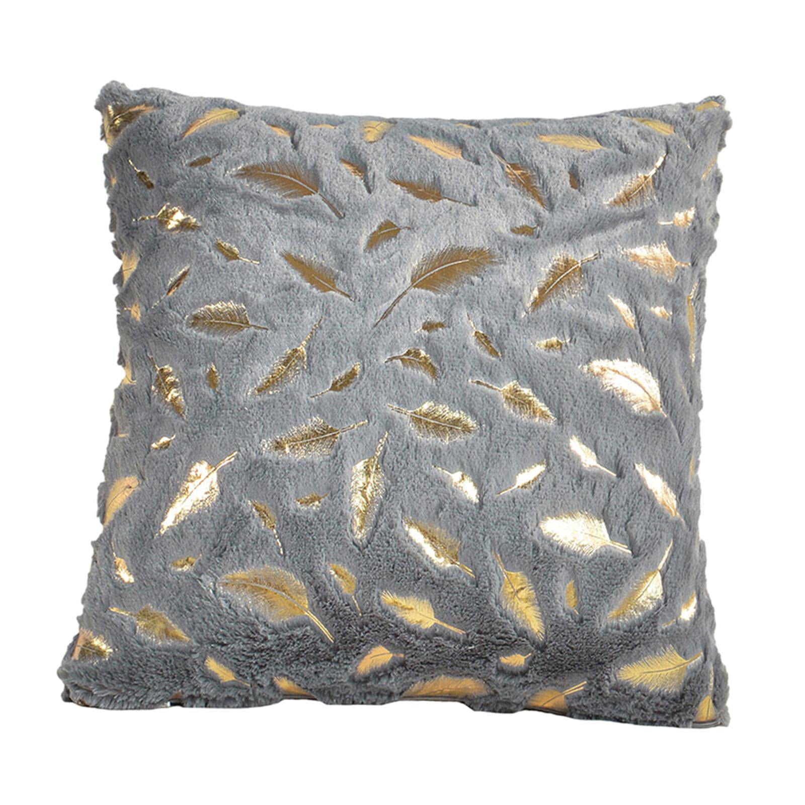 Magideal - Funda De Almohada De Felpa, Funda De Cojín Suave, Regalo De Inauguración De La Casa, Elegante Funda De Almohada Portátil, Funda De Cojín Cuadrada Para D