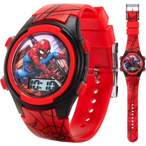 Mira Accutime Marvel Spider-Man Digital Para Niños
