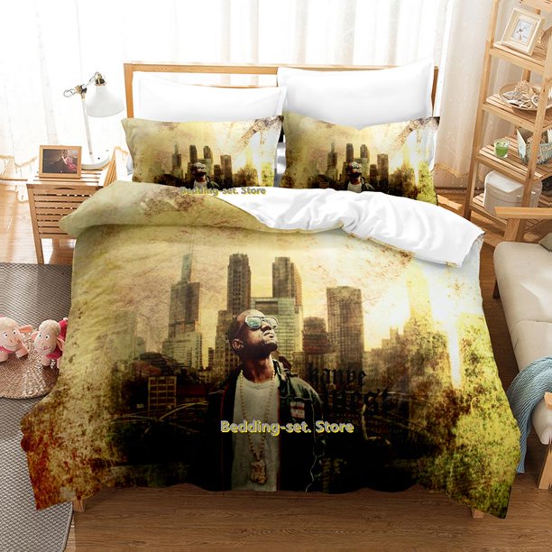 Kanye West Bedding Set Single Twin Full Queen King Size Bed Set Adult Kid Bedroom Duvetcover Sets 3D Print Anime Bed Sheet Set Bed Sheets