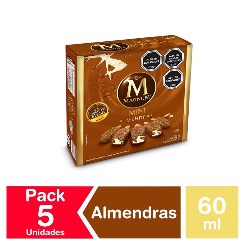 Helado Paleta Mini Almendras Caja 300 ml Magnum