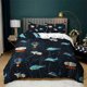 thumbnail image 1 of Spacecraft Duvet Cover For Boys Kids Astronomy Bedding Set Microfiber Outer Space Adventure Colorful Spacecraft Quilt Cover, 1 of 5