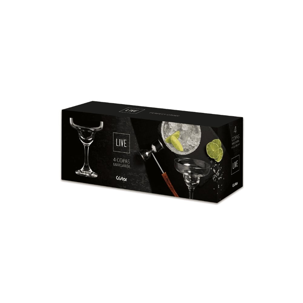Cristar - Set 4 Copas Margarita 266cc