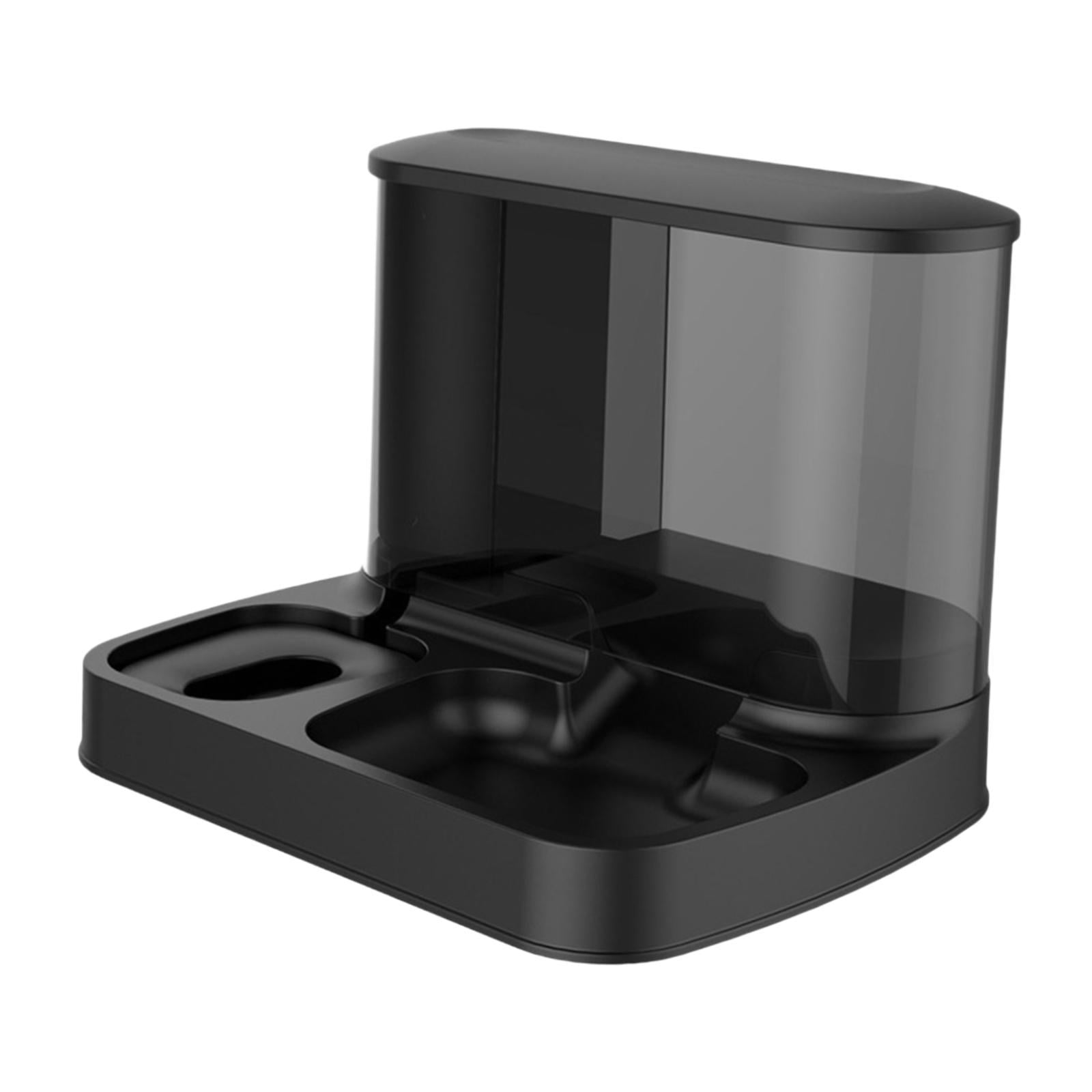 Uucntr - Dispensador De Alimentos, Cuenco De Agua, Comedero Portátil Para Mascotas, Bebedero Para Cachorros, Gatos, Conejos, Negro