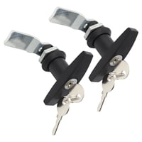 Magideal - Tipo Manija Antirrobo Con Llaves Gabinete De Distribución De Aleación De Zinc Manija En T A Prueba De Óxido Con Llave Accesorios D , 2 Uds Negro