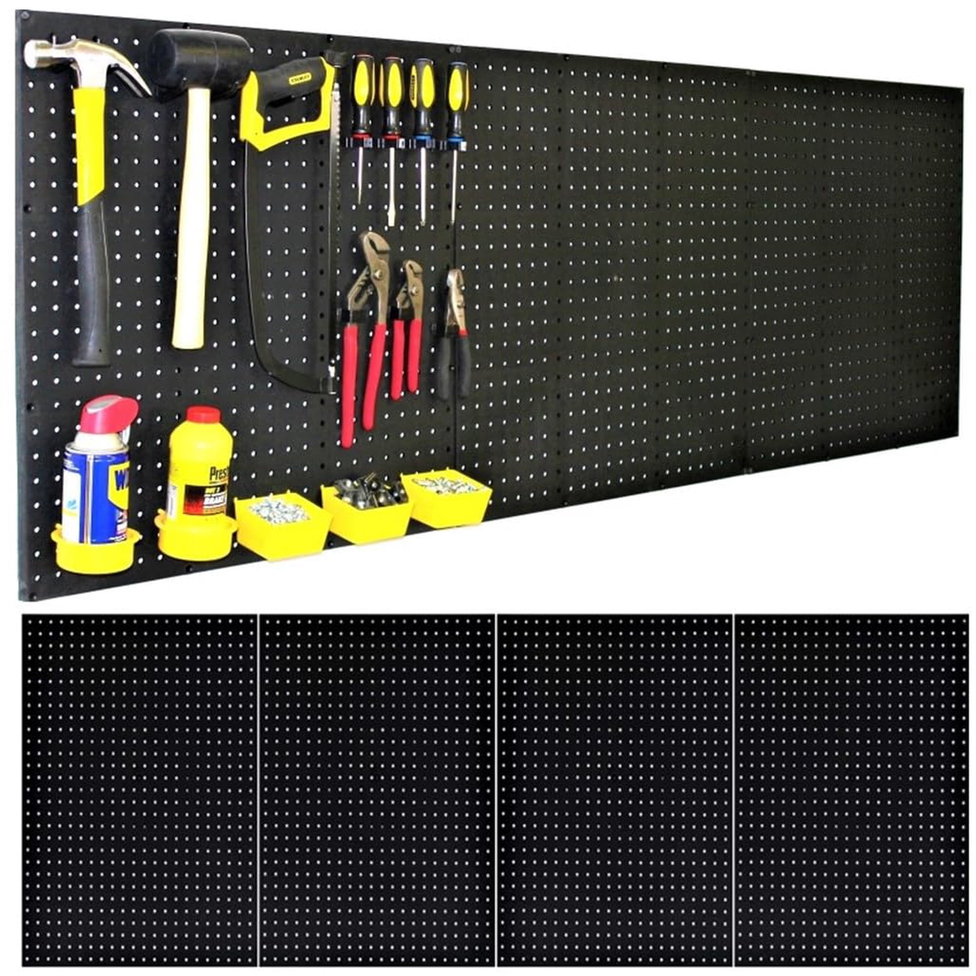 Organizador De Pared Perforado Wallpeg 96 Cm De Ancho, Paquete De 4 Unidades, 60 X 40 Cm