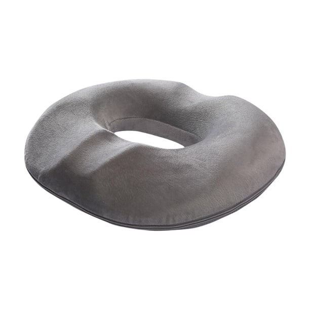Almohada , cojín de coxis, cojín de asiento antideslizante, cojín de glúteos para el dolor de coxis, hemorroides pélvico, reducción , GRIS