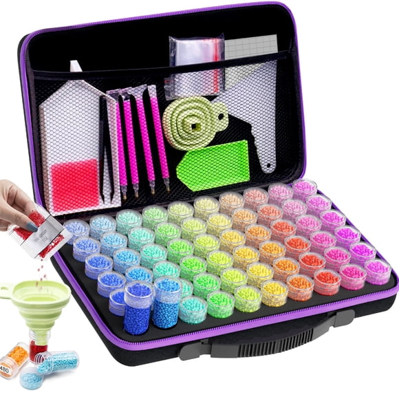 Contenedor de almacenamiento ARTDOT con 60 ranuras para kits de arte con diamantes