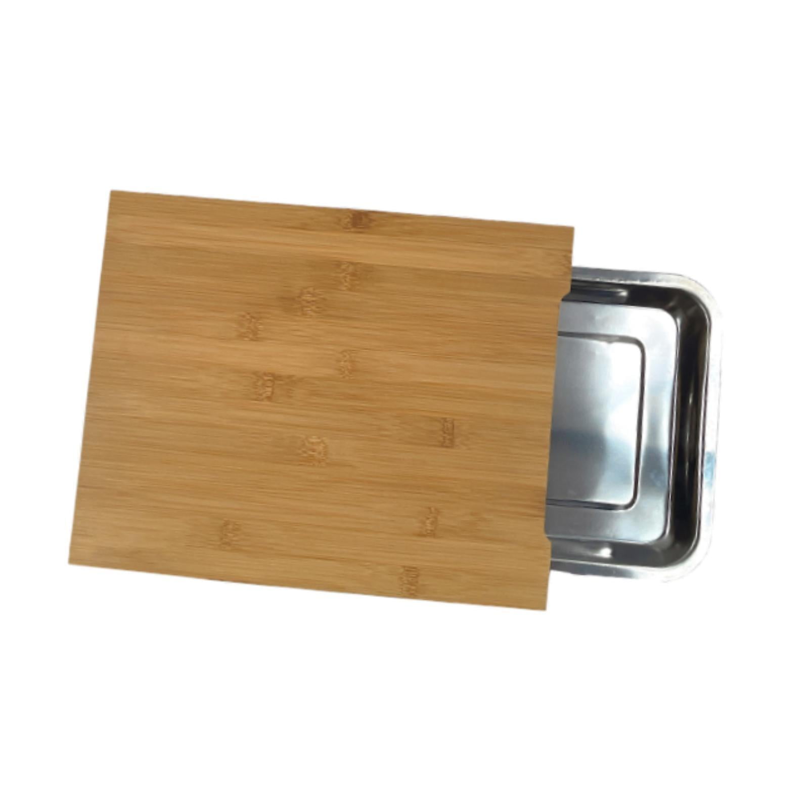 Magideal - Tabla De Cortar Tabla De Cortar Con Bandeja Bloque Para Cortar Carne Utensilios Multiusos Para Hornear En La Cocina Tabla De Cortar De Bambú Portátil