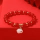 thumbnail image 2 of Handcrafted Chinese Lucky Rabbit Bracelet - Perfect for New Year Health & Protection, and Easter Gifts!, 2 of 5