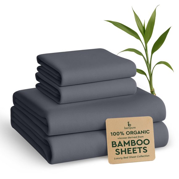 Juego de sábanas BAMPURE Queen de bambú 4 piezas - Enfriamiento