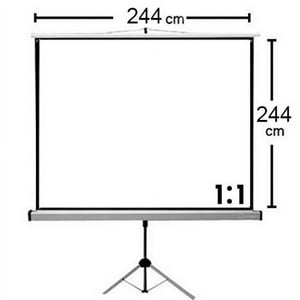 Evotech - Telon Tripode 244X244Cm, Mecanismo Retractil