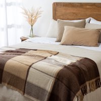 Zahr - Chalon De Lana Escoces 125 X 170 Café Beige