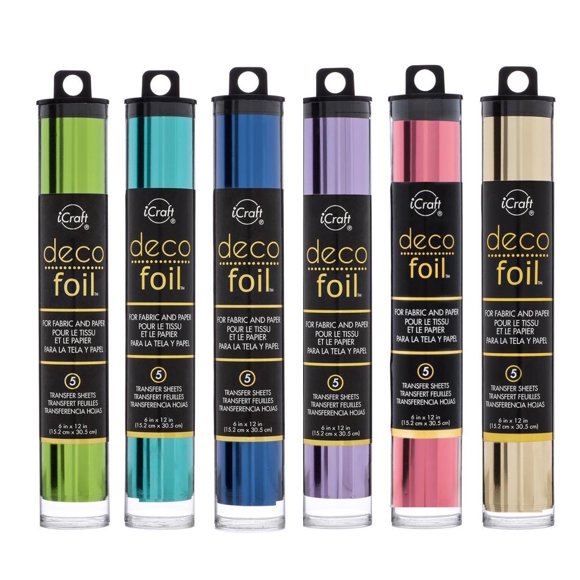 Deco Foil iCraft 6x12 pulgadas, pack de 6 colores