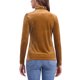 thumbnail image 3 of INSPIRE CHIC Blusa de Mujer de Terciopelo Elástico con Cuello Simulado de Manga Larga Suave para Otoño Invierno M Marrón, 3 of 6