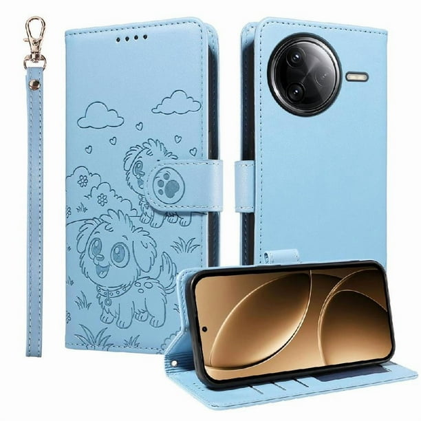 Funda Billetera FOXDOCK Compatible con Xiaomi POCO F7 Ultra, Diseño Perrito Tierno, Ranuras para Tarjetas y Soporte Plegable