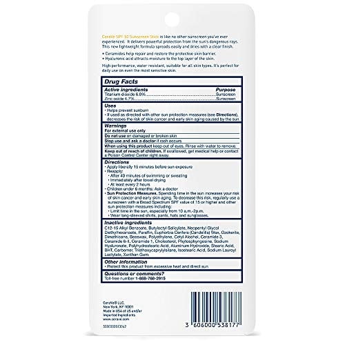 Cerave Protector Solar Stick Spf 50 | 0.47 Onzas | Protector Solar Mineral Para Niños Y Adultos | El Embalaje Puede Variar