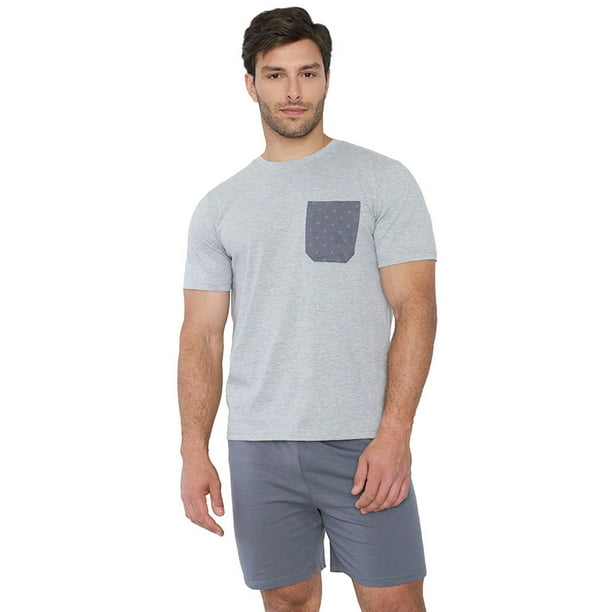 Pijama Hombre Bolsillo Gris Corona
