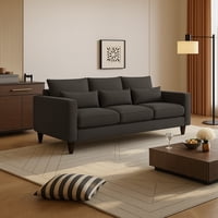 Casa Wow Deco - Sofá 3 Cuerpos Libera Gris Oscuro Tela – Confort Y Estilo Para Tu Hogar