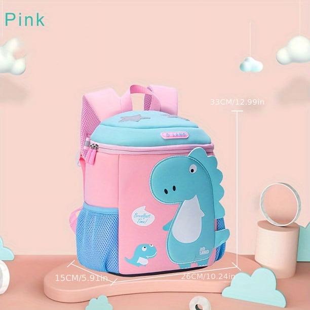 Kindergarten Primary School Cartoon Schoolbag Boys Girls Cute Dinosaur Backpack Waterproof Large Capacity Schoolbag Outdoor Travel Backpack School Season Gift