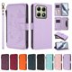 thumbnail image 3 of Funda Cartera Mariposa para [Xiaomi 14T] con Soporte y Cremallera Morado claro, 3 of 6