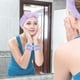 thumbnail image 5 of Puños de pulsera con diadema de 4 piezas para lavarse la cara Maquillaje para mujeres y niñas para evitar derrames de líquidos, 5 of 6