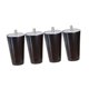 thumbnail image 3 of 4 Uds. Patas De Sofá Para Muebles De Madera Maciza De Eucalipto Con Forma De Cono, Color Negro, 4x6x10cm, 3 of 3
