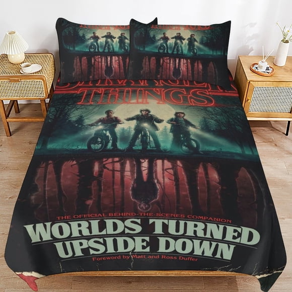 Stranger Things 3 PCS Comfort Set with 2 Pillowcases Stranger Things Bedding Set Sheet Set