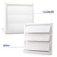 thumbnail image 4 of Cubierta de ventilación para secadora Funmit, 6 rejillas, 20 x 20 cm, pared exterior blanca, 4 of 7