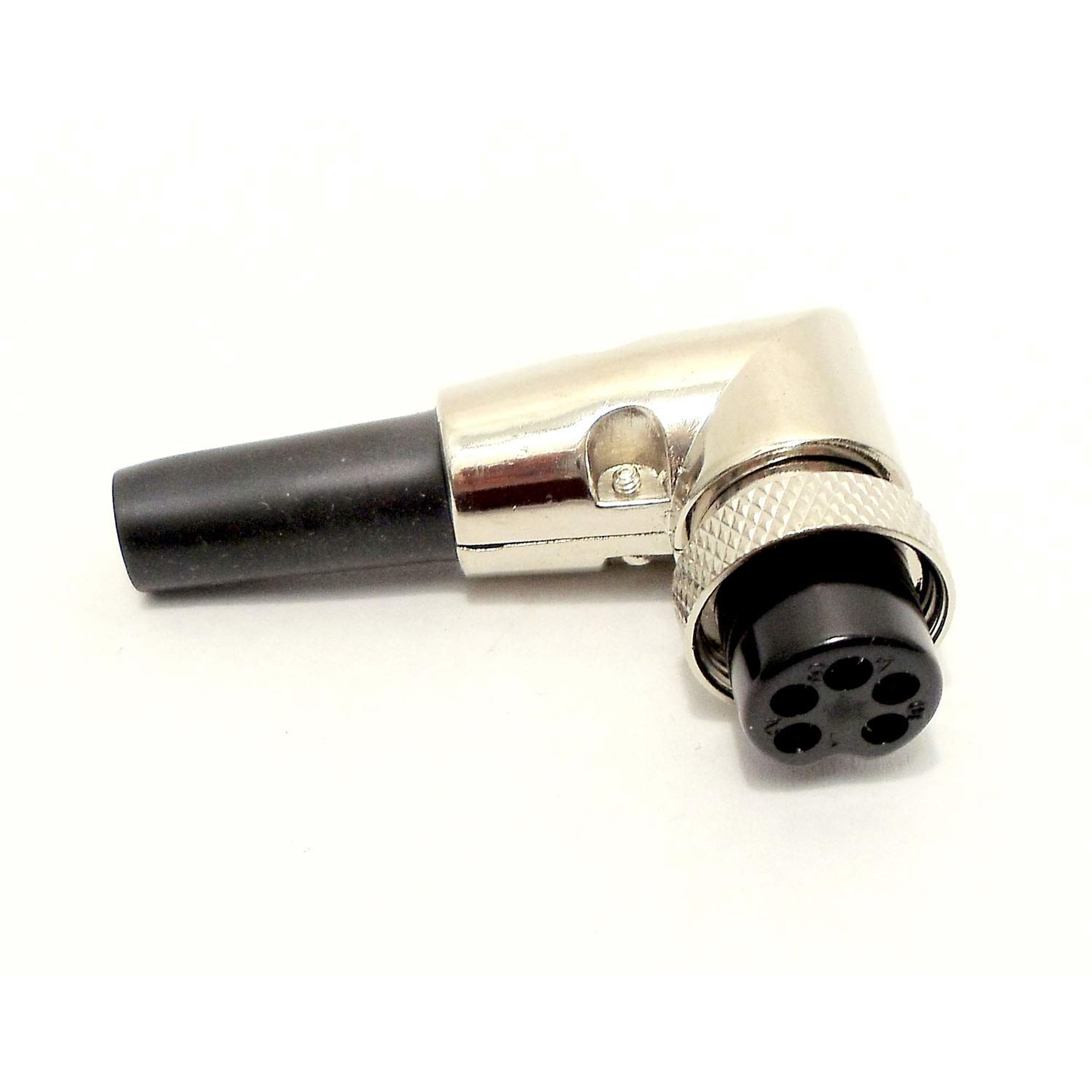 Conector De Micrófono Kalibur De 5 Pines En Ángulo Recto Con Alivio De Tensión
