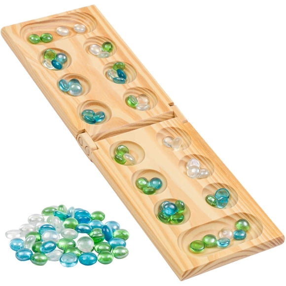 Juego De Mesa Mancala Divertido Tablero Clásico De Madera