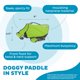 thumbnail image 4 of Chaleco salvavidas para perros Outward Hound Dawson Swim Green XS, 4 of 6
