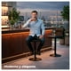 thumbnail image 3 of Pack 4 Silla de Bar con Base Mate y Altura Regulable Diseño Moderno, 3 of 6