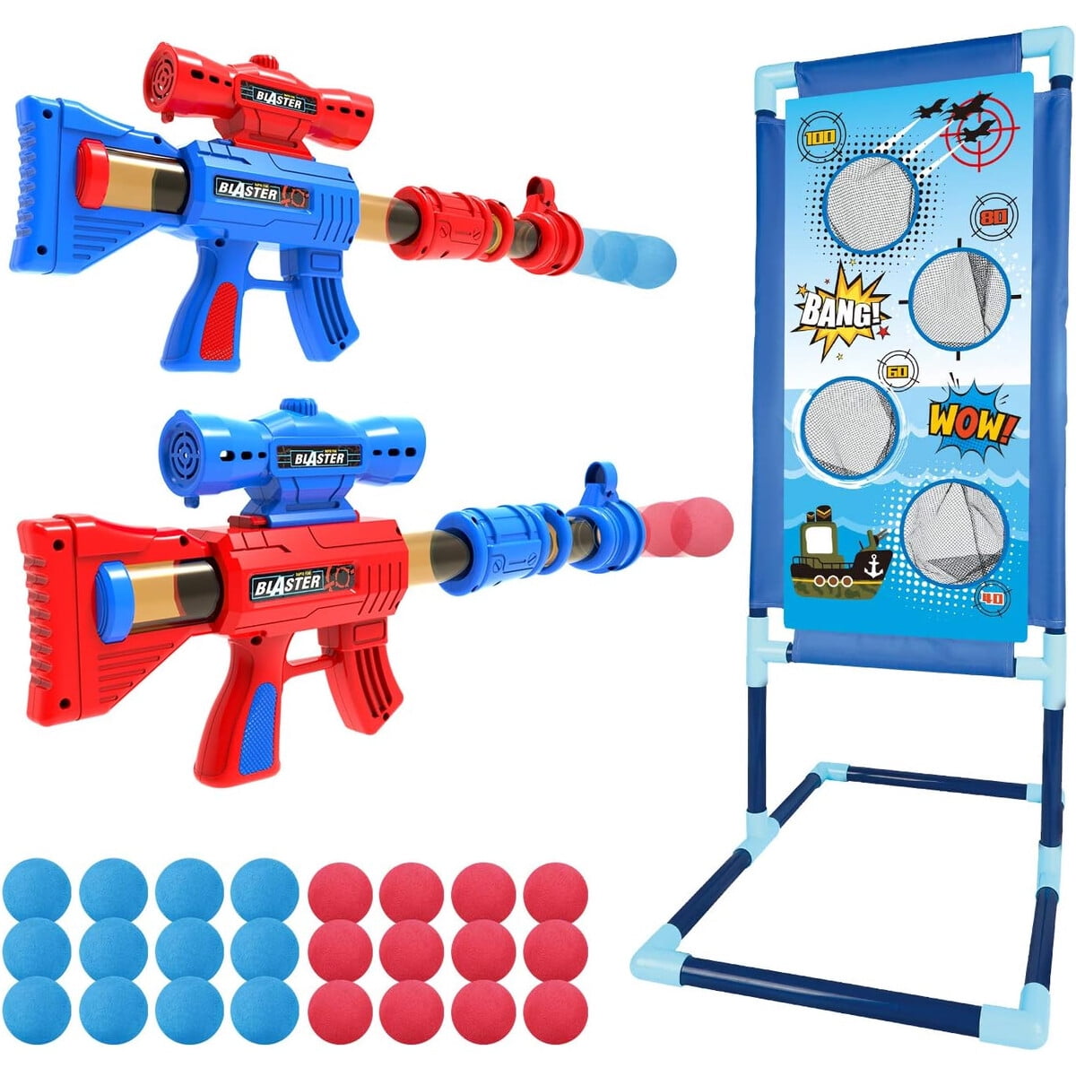 Juego De Tiro Yeebay Blaster Pistolas Espuma Con Blanco