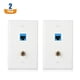 thumbnail image 1 of Cable Matters Placa de pared coaxial Ethernet de 2 puertos, paquete de, 1 of 2