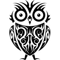 Rienda Libre Graphics - Decomural Owl Tribal Bird Ws-15604