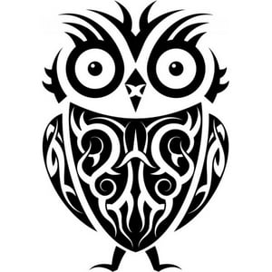 Rienda Libre Graphics - Decomural Owl Tribal Bird Ws-15604