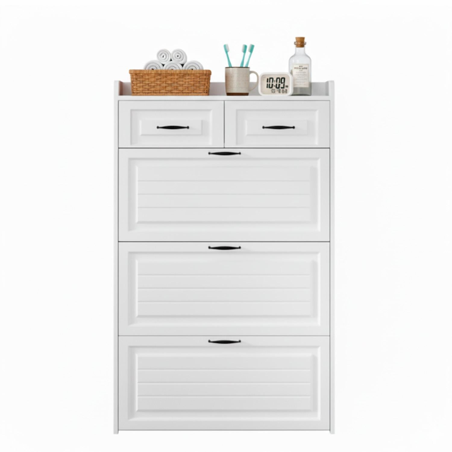 Global Latin Group - Zapatero Mueble Organizador De Alta Calidad Con Diseño Sofisticado Blanco