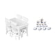 thumbnail image 1 of 1/12 Dollhouse Silla de mesa de madera en miniatura Set de té de porcelana Comedor, 1 of 4