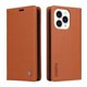 thumbnail image 3 of Funda Billetera de Cuero para iPhone 14 Pro con Tarjetero y Soporte - Tapa Magnética Marrón, 3 of 6
