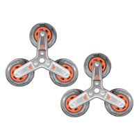 Magideal - 2 Piezas Ruedas De Escalera De Escalera De Escalera De Escalera Vuelas De Carreta De Carreras, Ruedas De Compras De Triángulo De Reemplazo De Triángul