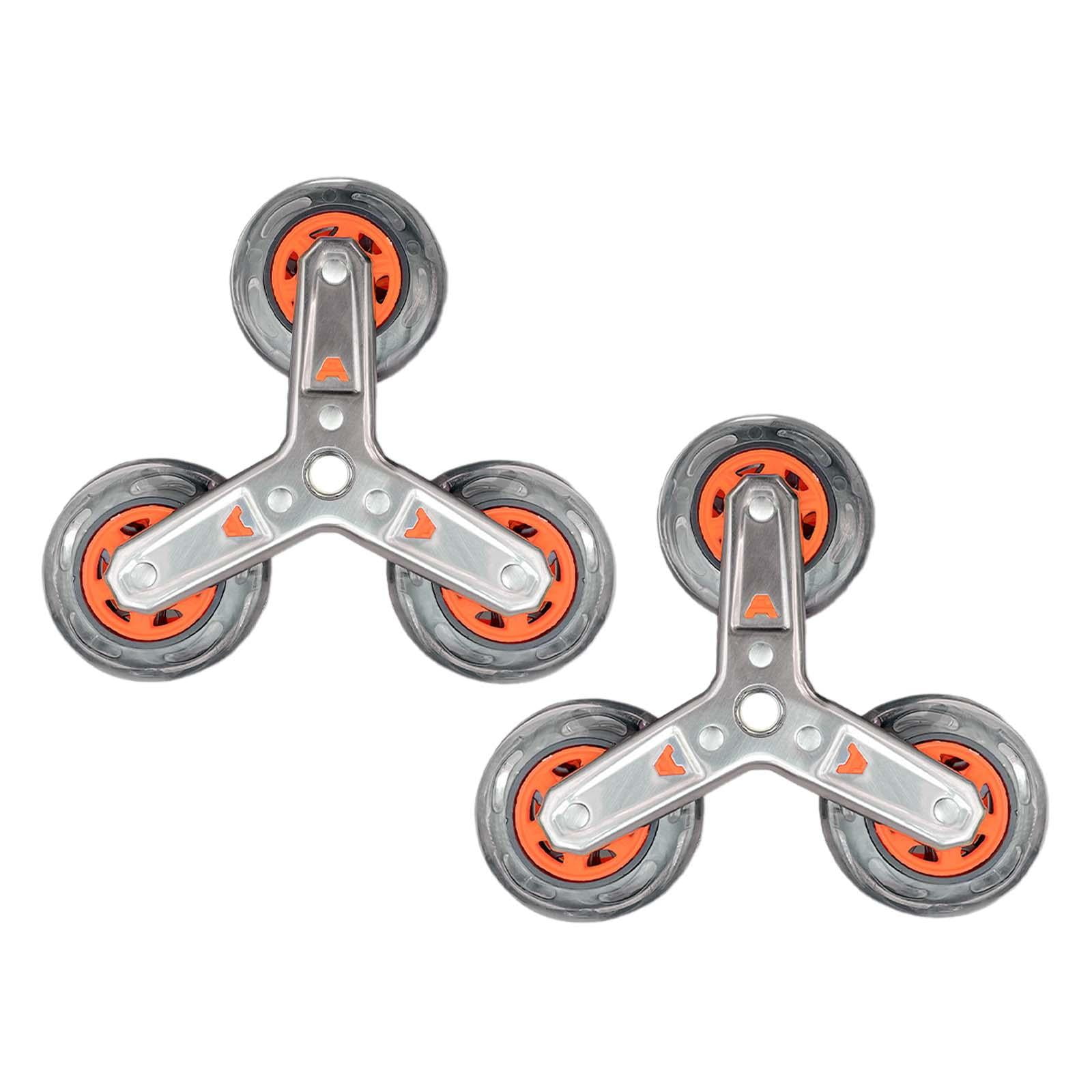 Magideal - 2 Piezas Ruedas De Escalera De Escalera De Escalera De Escalera Vuelas De Carreta De Carreras, Ruedas De Compras De Triángulo De Reemplazo De Triángul